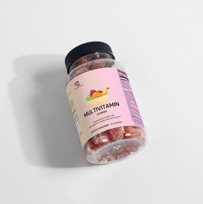 Multivitamin Bear Gummies 60 Gm in a clear bottle with colorful gummy bear vitamins for daily health.